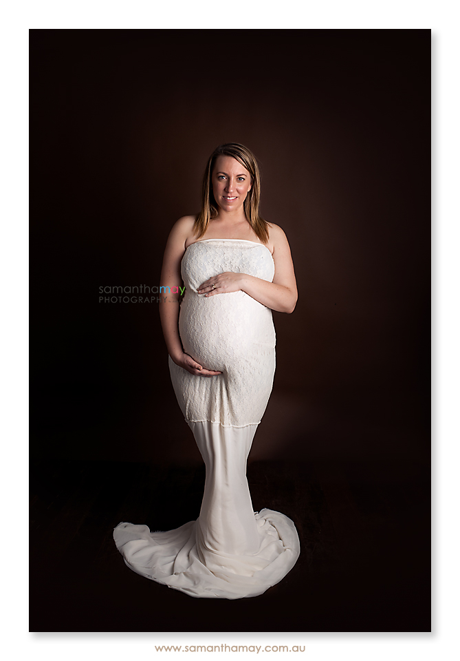 full length maternity drape 